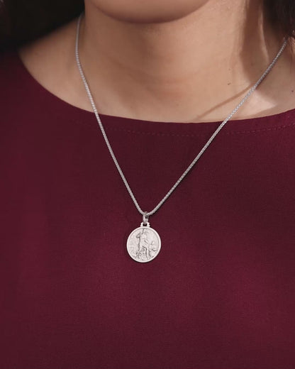 Médaille en argent sterling de Saint Roch