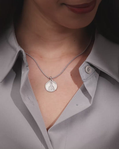 Médaille en argent sterling de Saint Janvier