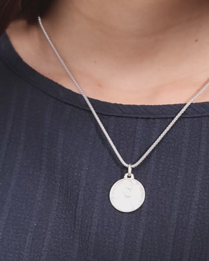 Sterling Silber Medaille Heiliger Ignatius von Loyola