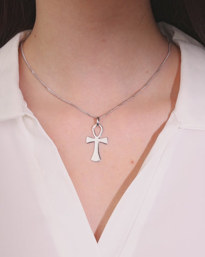 Ciondolo Croce Egizia o della Vita in Argento