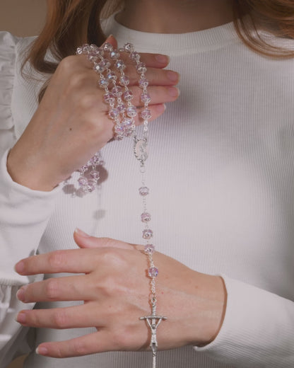 Chapelet Mater Ecclesiae en grains décorés