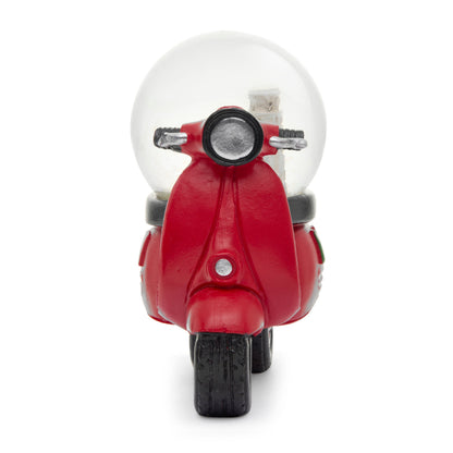 Red Resin Vespa with Snow Globe