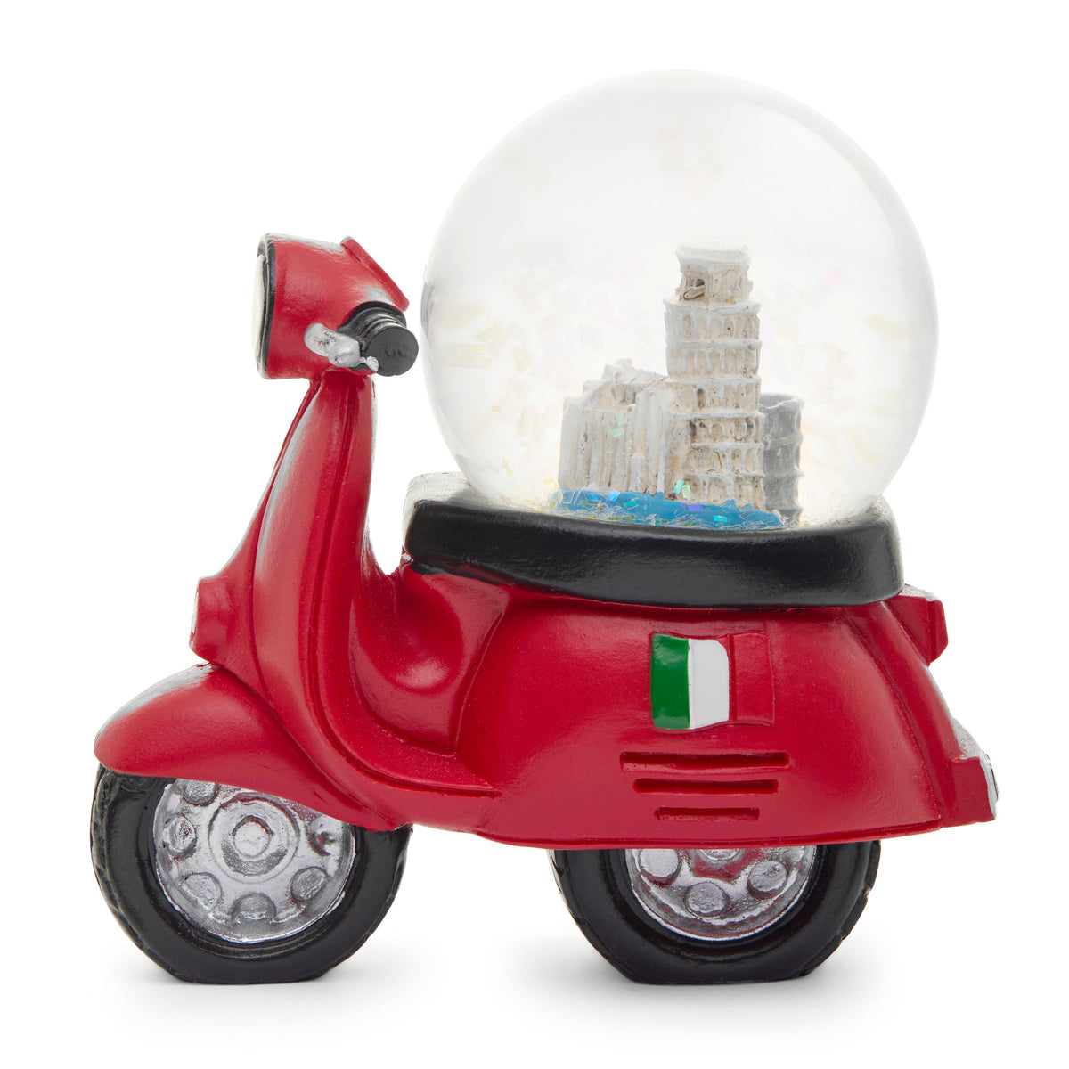 Red Resin Vespa with Snow Globe