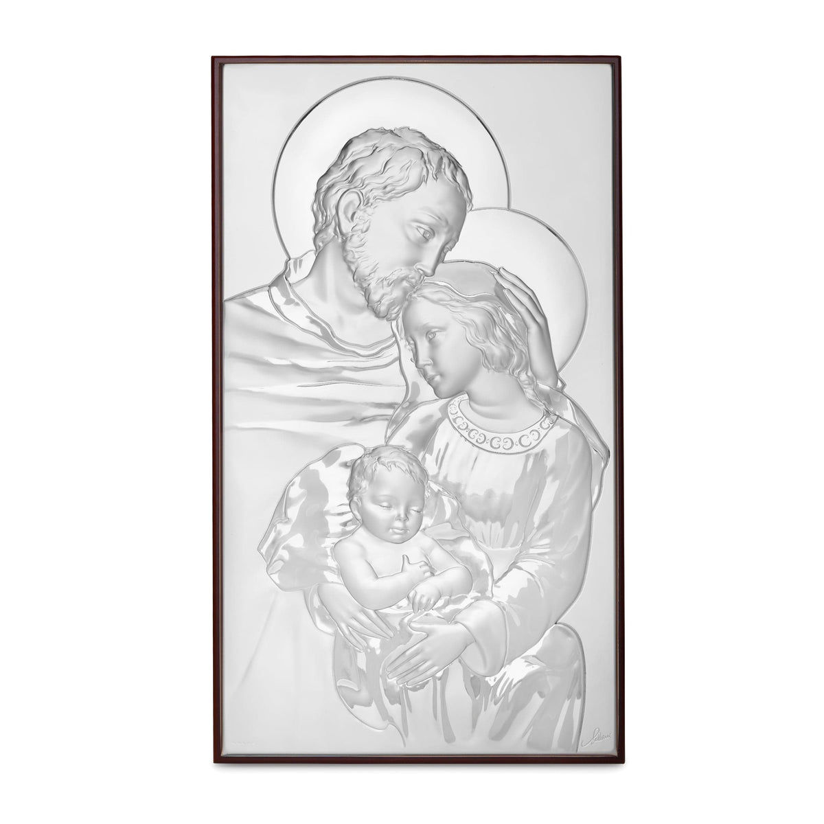 Religious Picture Holy Family Bilaminated Sterling Silver