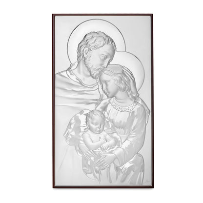 Religious Picture Holy Family Bilaminated Sterling Silver