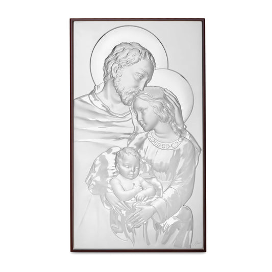 Religious Picture Holy Family Bilaminated Sterling Silver