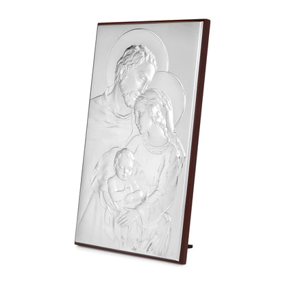 Religious Picture Holy Family Bilaminated Sterling Silver