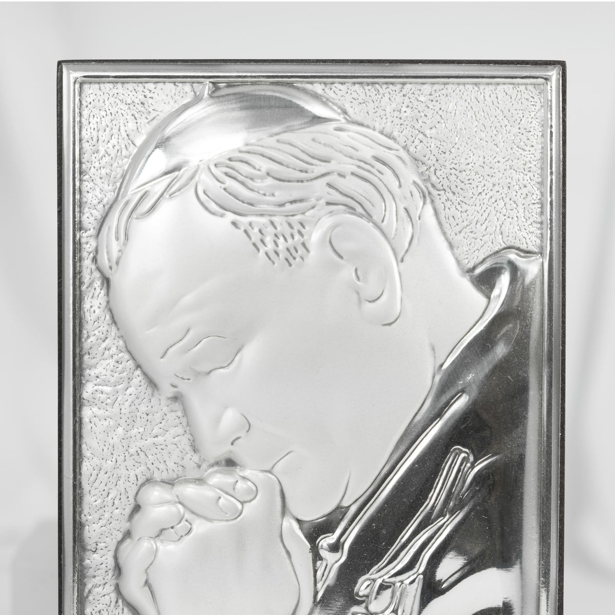 Religious Picture Praying Pope John Paul II Bilaminate Sterling Silver