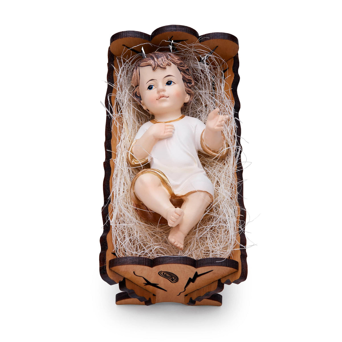 Resin Baby Jesus in the Crib