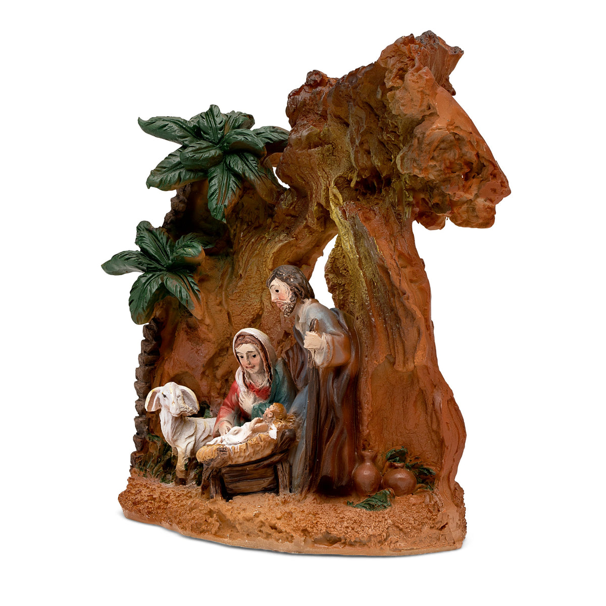 Resin Nativity Scene in Bark