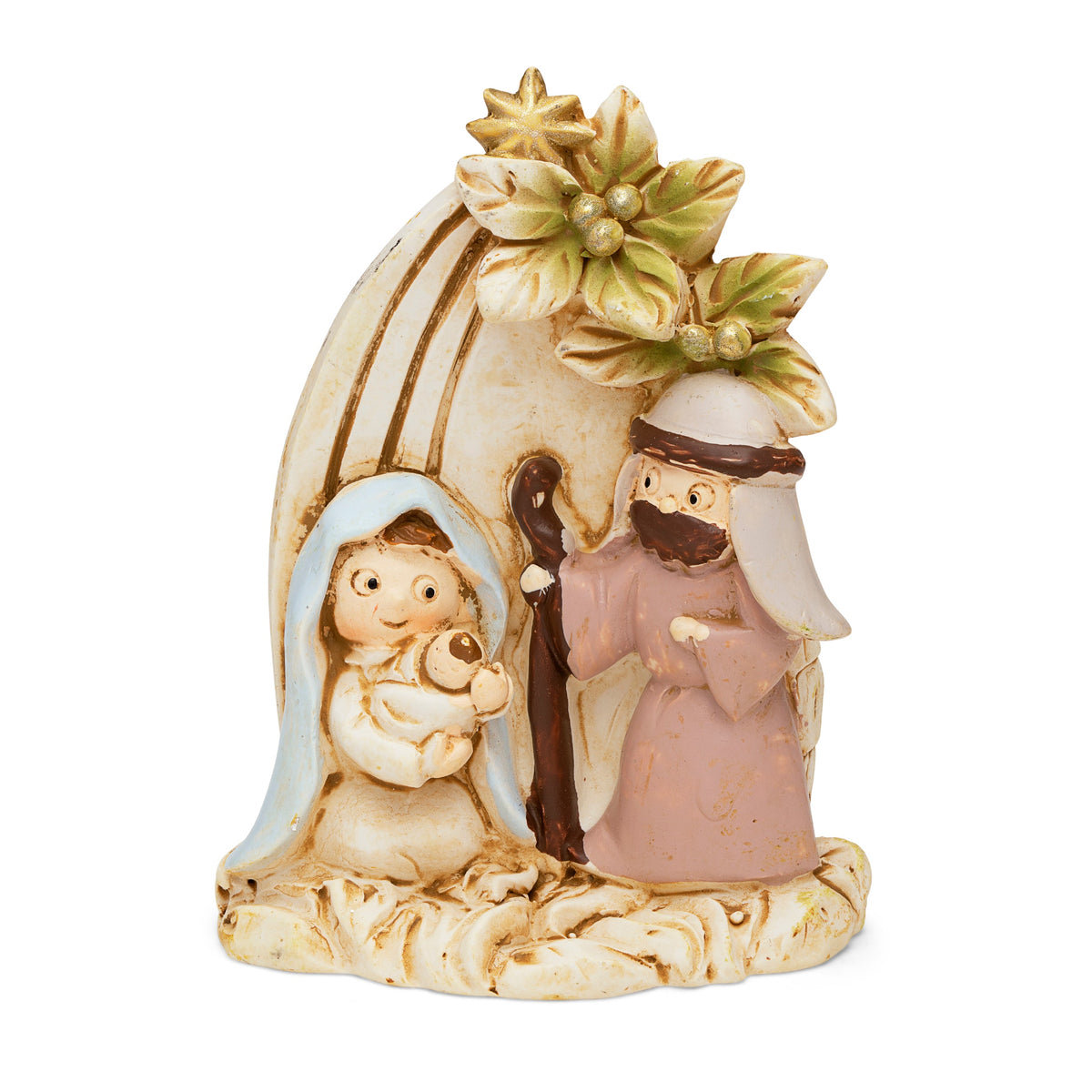 Resin Nativity Scene With Comet Star