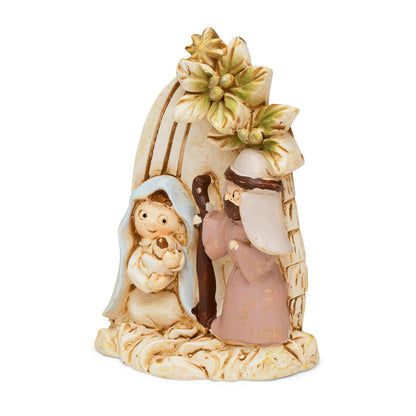 Resin Nativity Scene With Comet Star