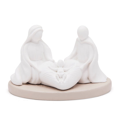 Resin Nativity Scene with Heart-shaped Cradle