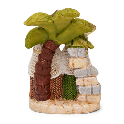 Resin Nativity Scene With Palm Tree