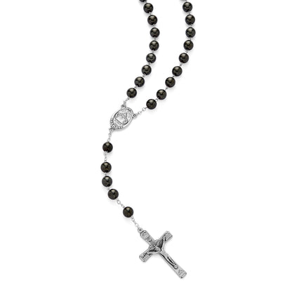 Our Lady of Good Health Traditional Rosary in Hematite beads