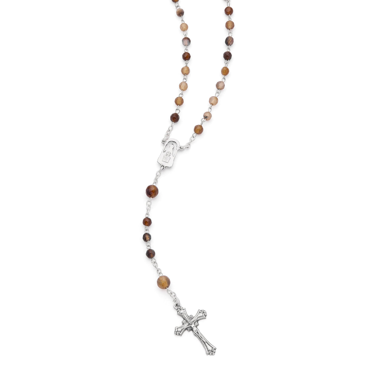 Rosary in Brown Agate