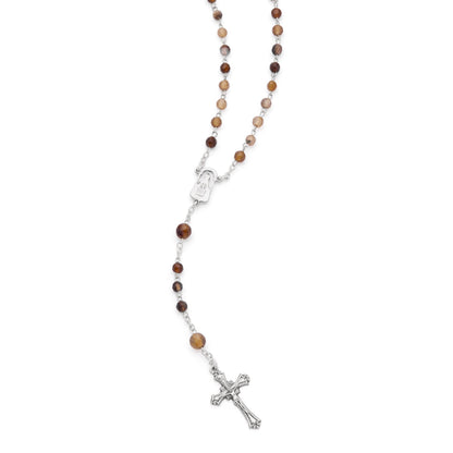 Rosary in Brown Agate