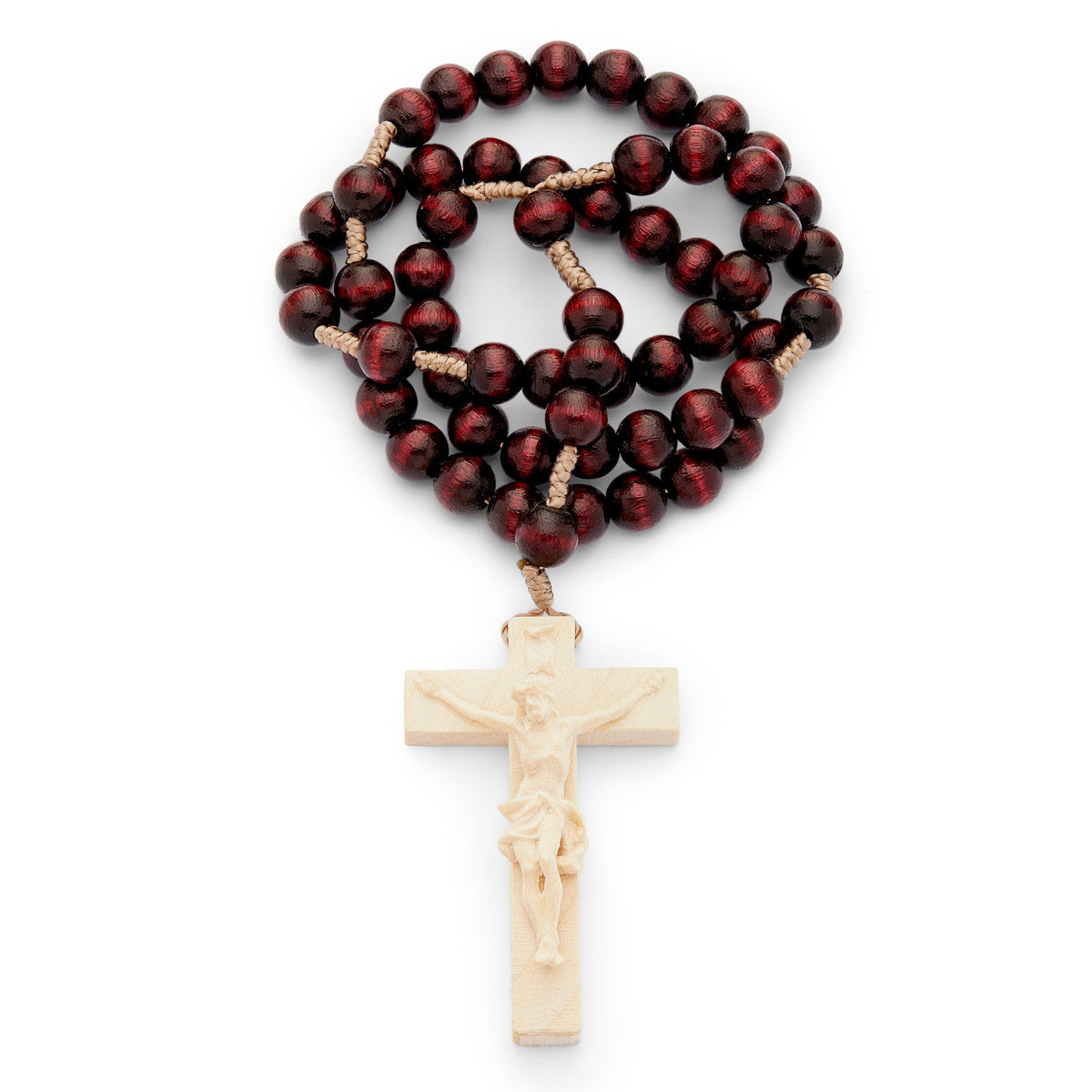 Rosary in Rope  with Wooden Beads