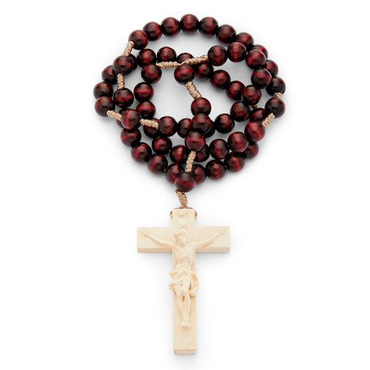 Rosary in Rope  with Wooden Beads