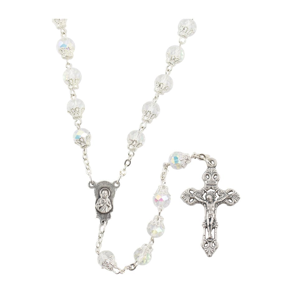 Rosary Madonna with Child Centerpiece hot-air balloon Beads
