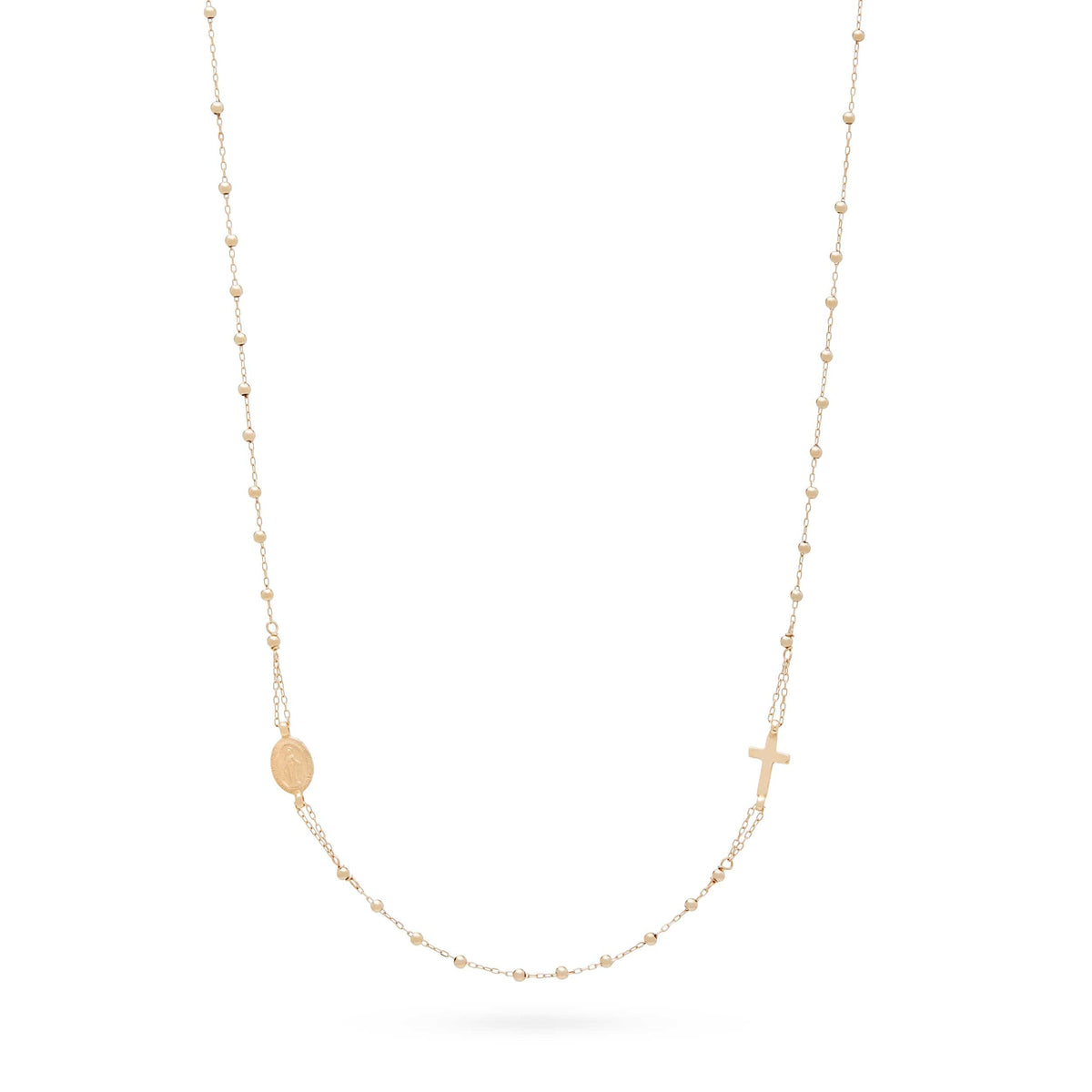 Rosary Necklace in Yellow Gold