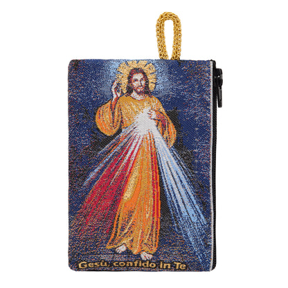 Rosary Pouch with Divine Mercy Jesus
