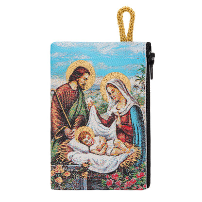 Rosary Pouch with Nativity Scene