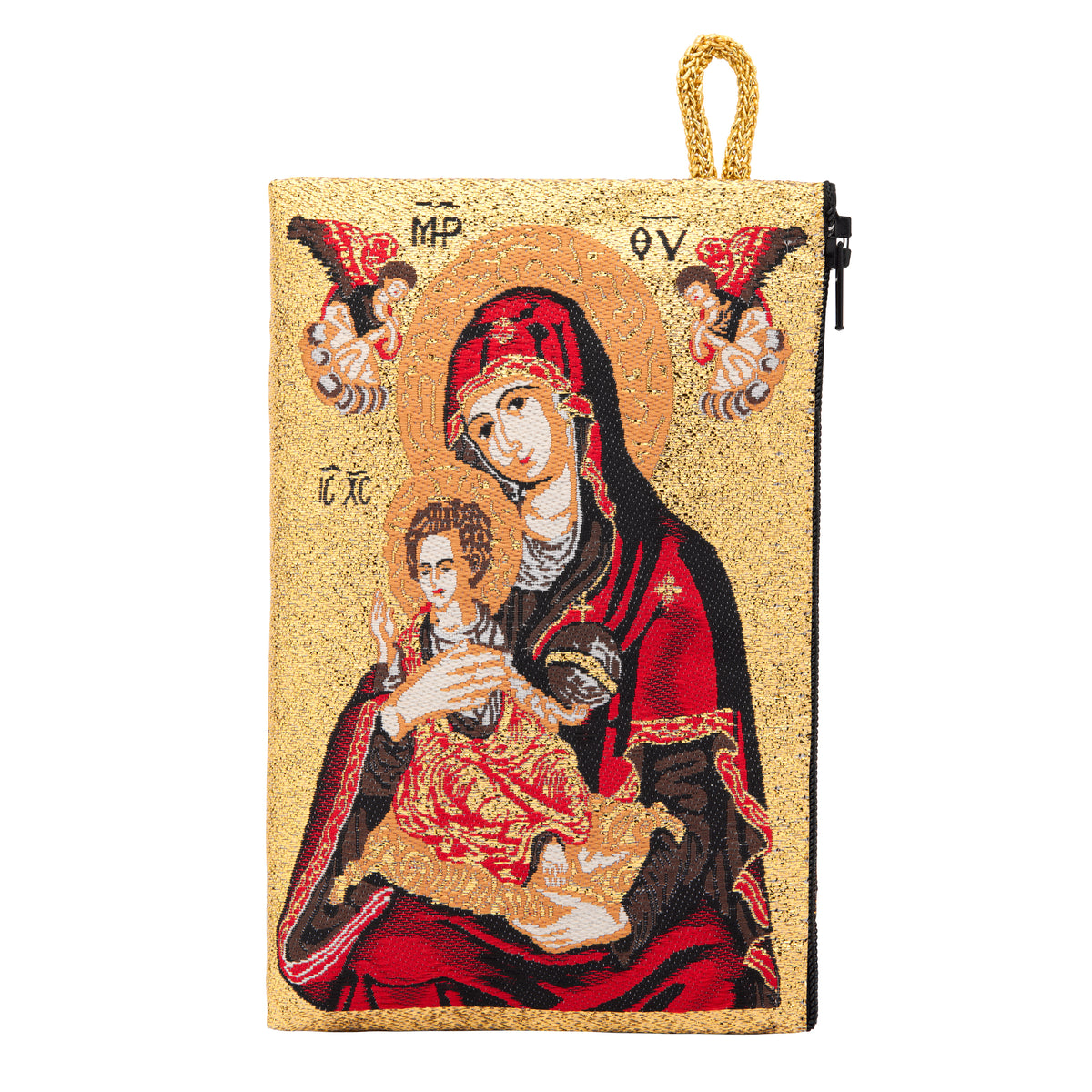 Rosary Pouch with Red Our Lady of Perpetual Help
