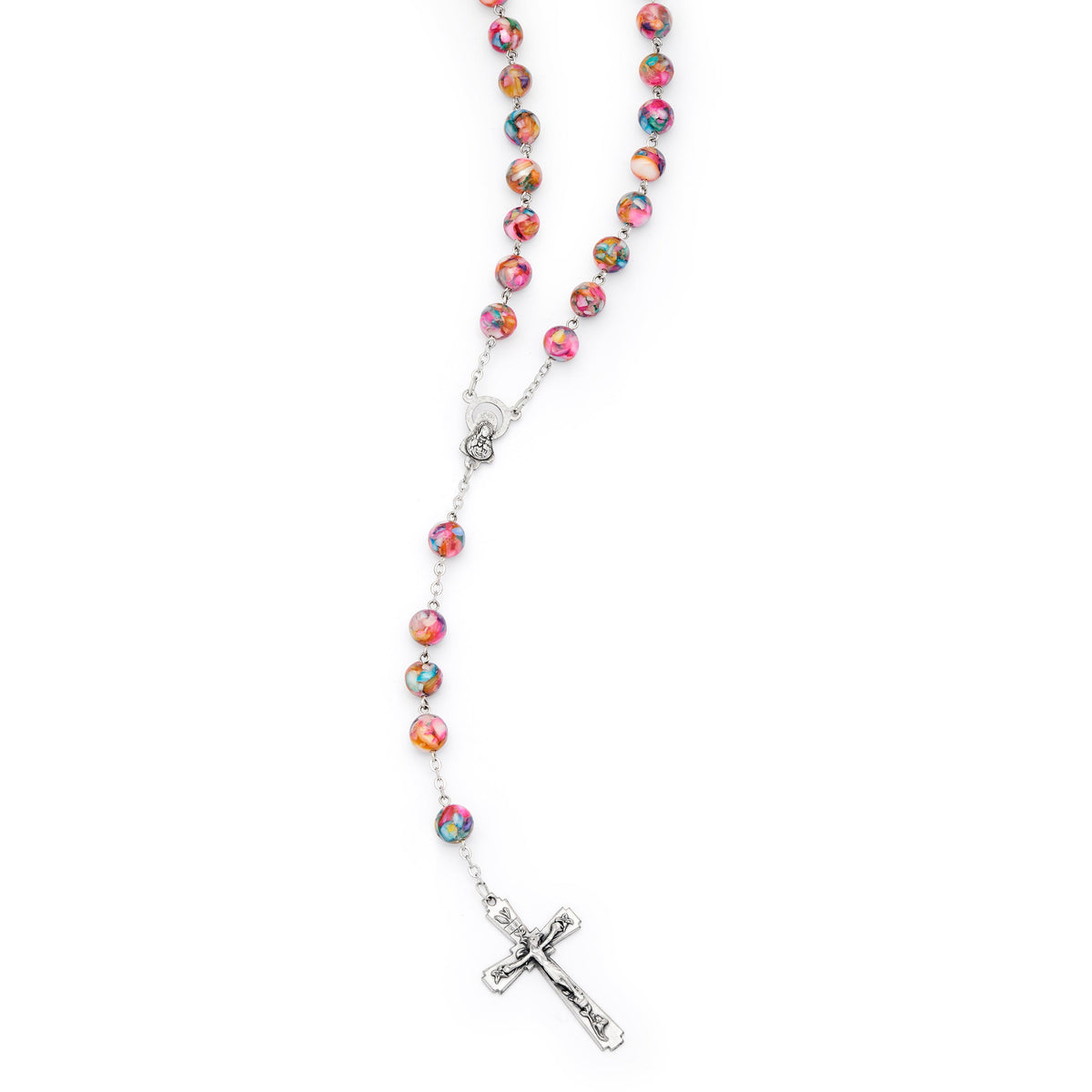 Rosary with Multicolor Shell Beads