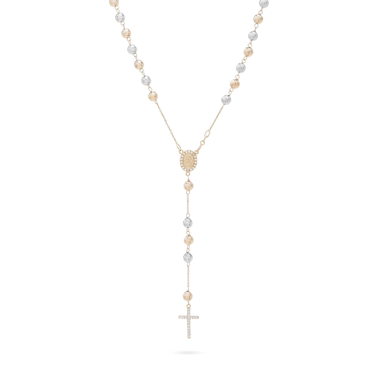 Rosary Yellow and White Gold