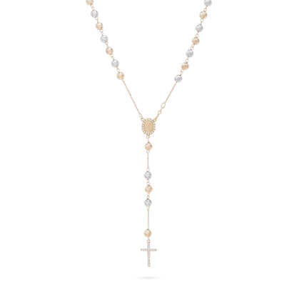 Rosary Yellow and White Gold