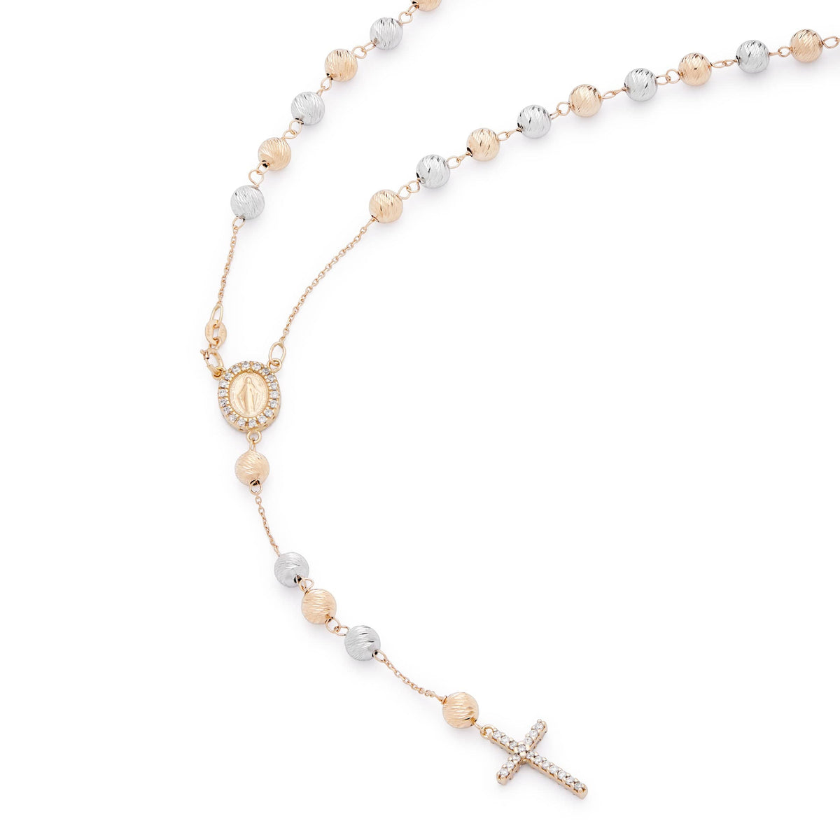 Rosary Yellow and White Gold