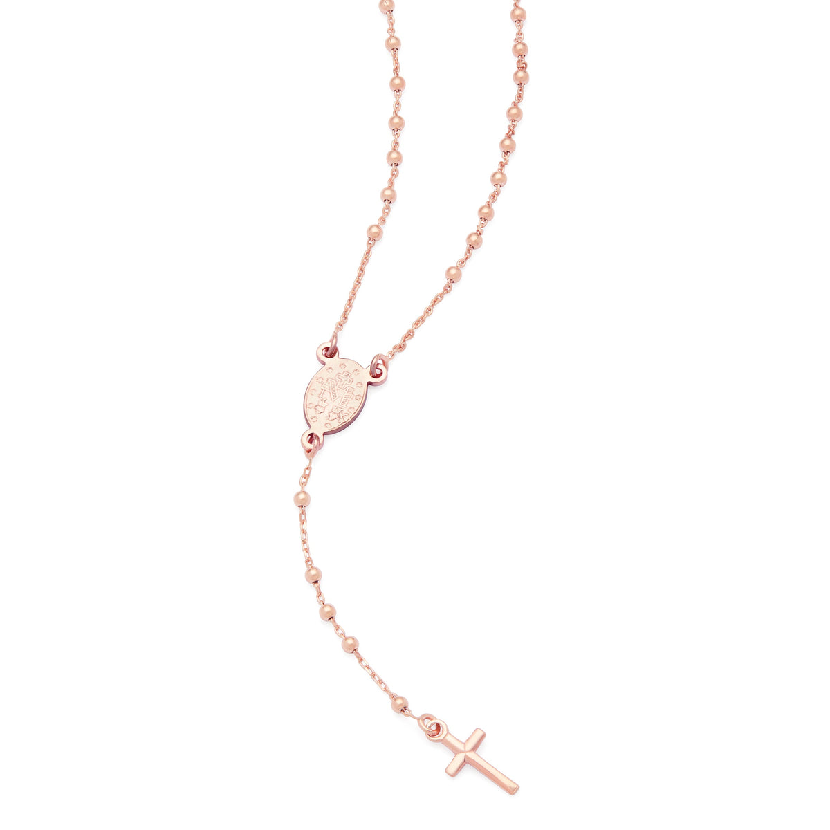 Rose Gold-plated Sterling Silver Rosary