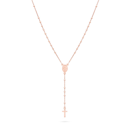 Rose Gold-plated Sterling Silver Rosary