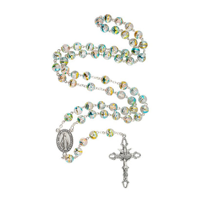 Round Bohemian Glass Rosary Beads