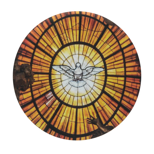 Round Soft-touch Magnet with Holy Spirit