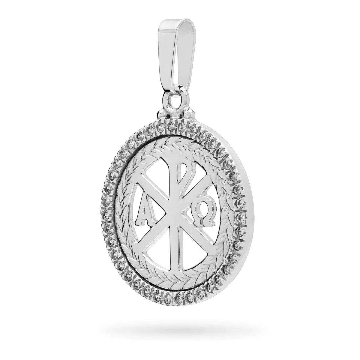Round Sterling Silver Peace Symbol Medal