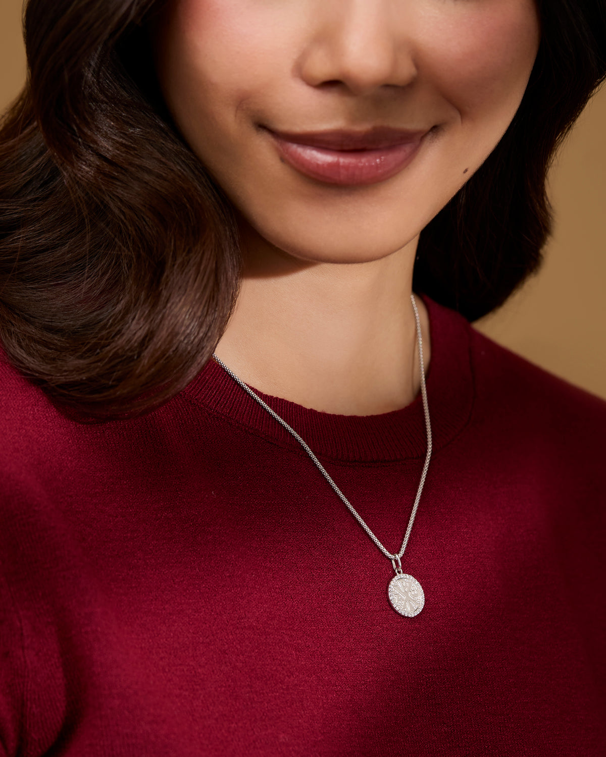 Round Sterling Silver Peace Symbol Medal and Mater Ecclesiae