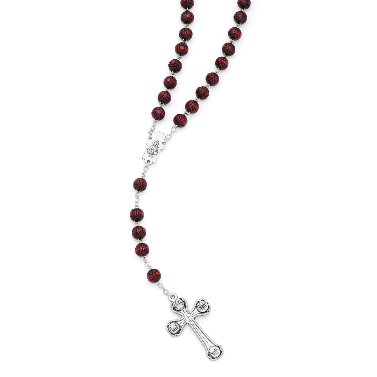 Round Wooden Rosary Beads with the Four Basilicas