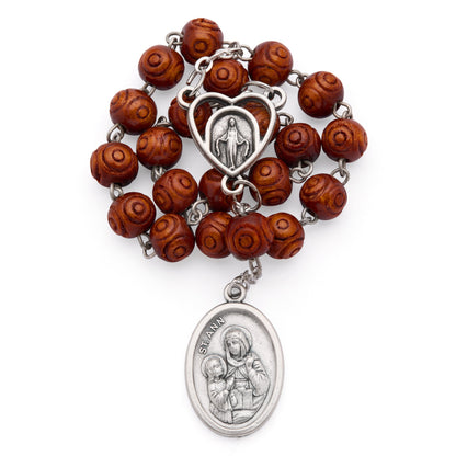 Saint Anne Wooden Devotional Rosary