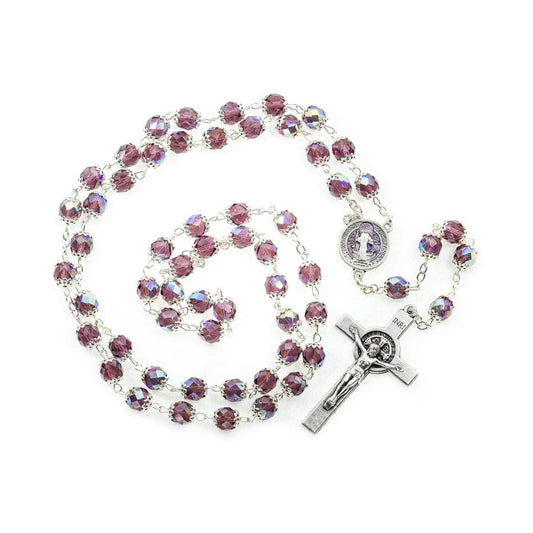 Saint Benedict Crystal Rosary