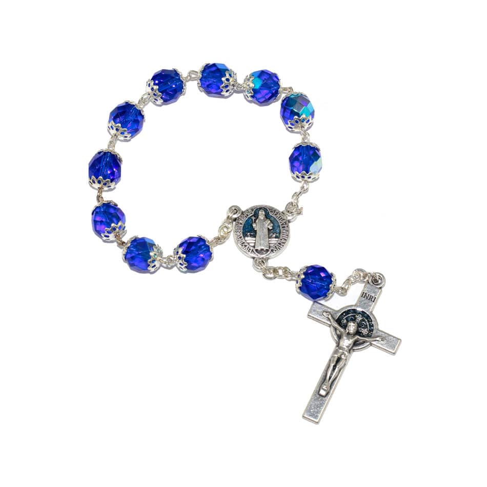 Saint Benedict Decade Rosary in Half Crystal
