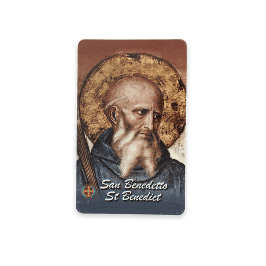 Saint Benedict Face Prayer Card
