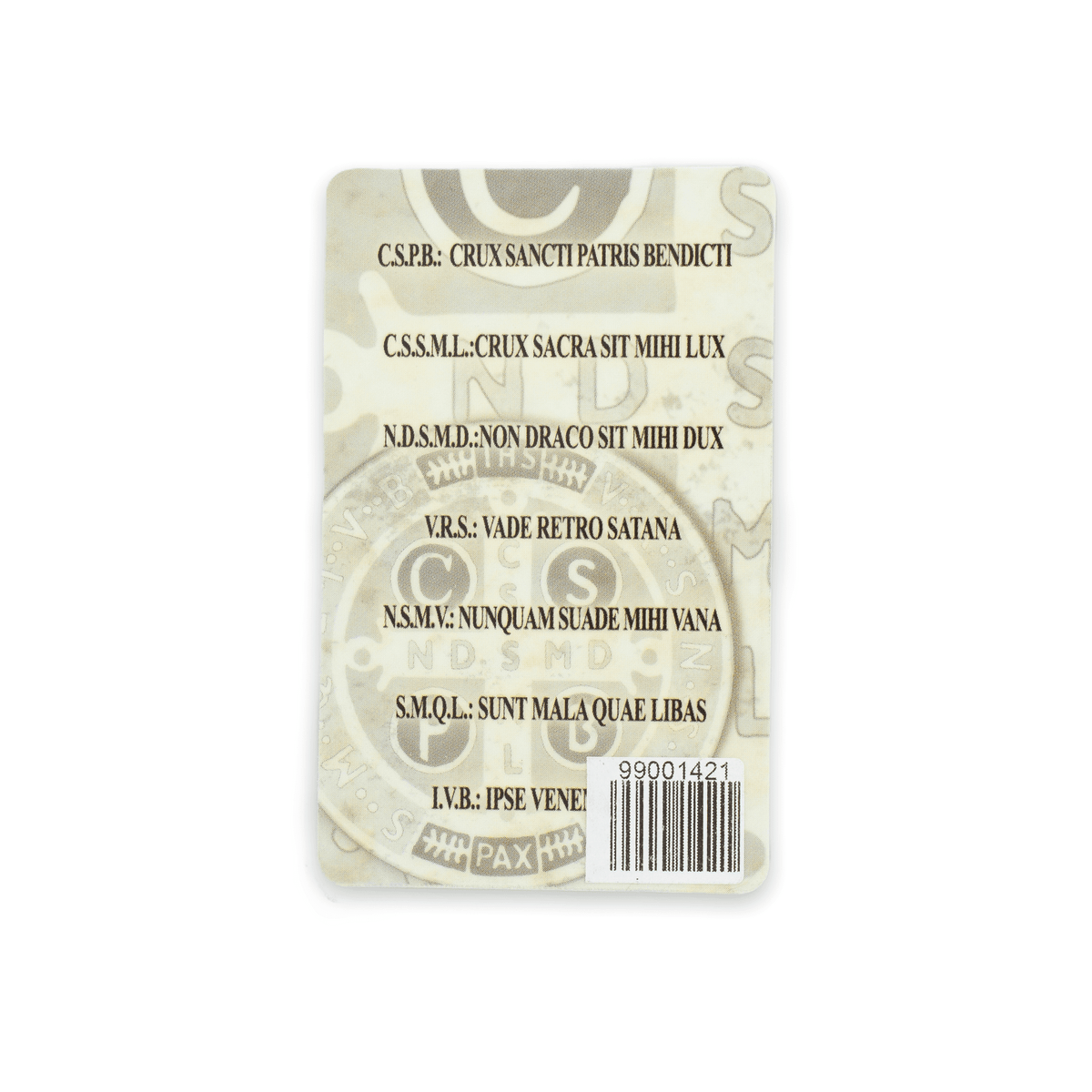 Saint Benedict Face Prayer Card