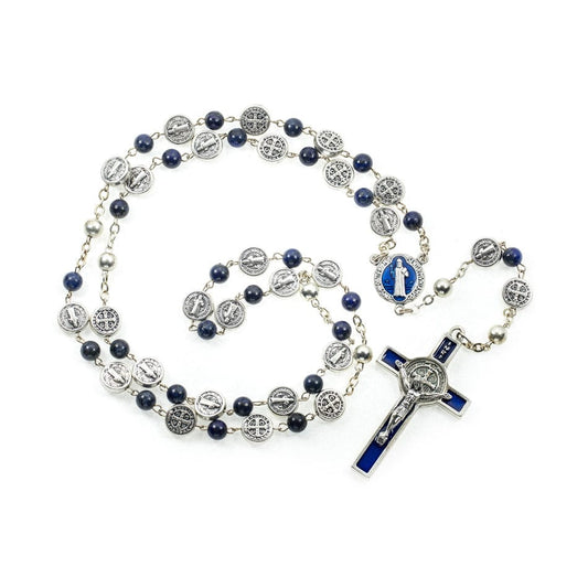 Saint Benedict Rosary in Lapis