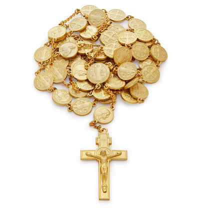 Saint Benedict Silver Rosary