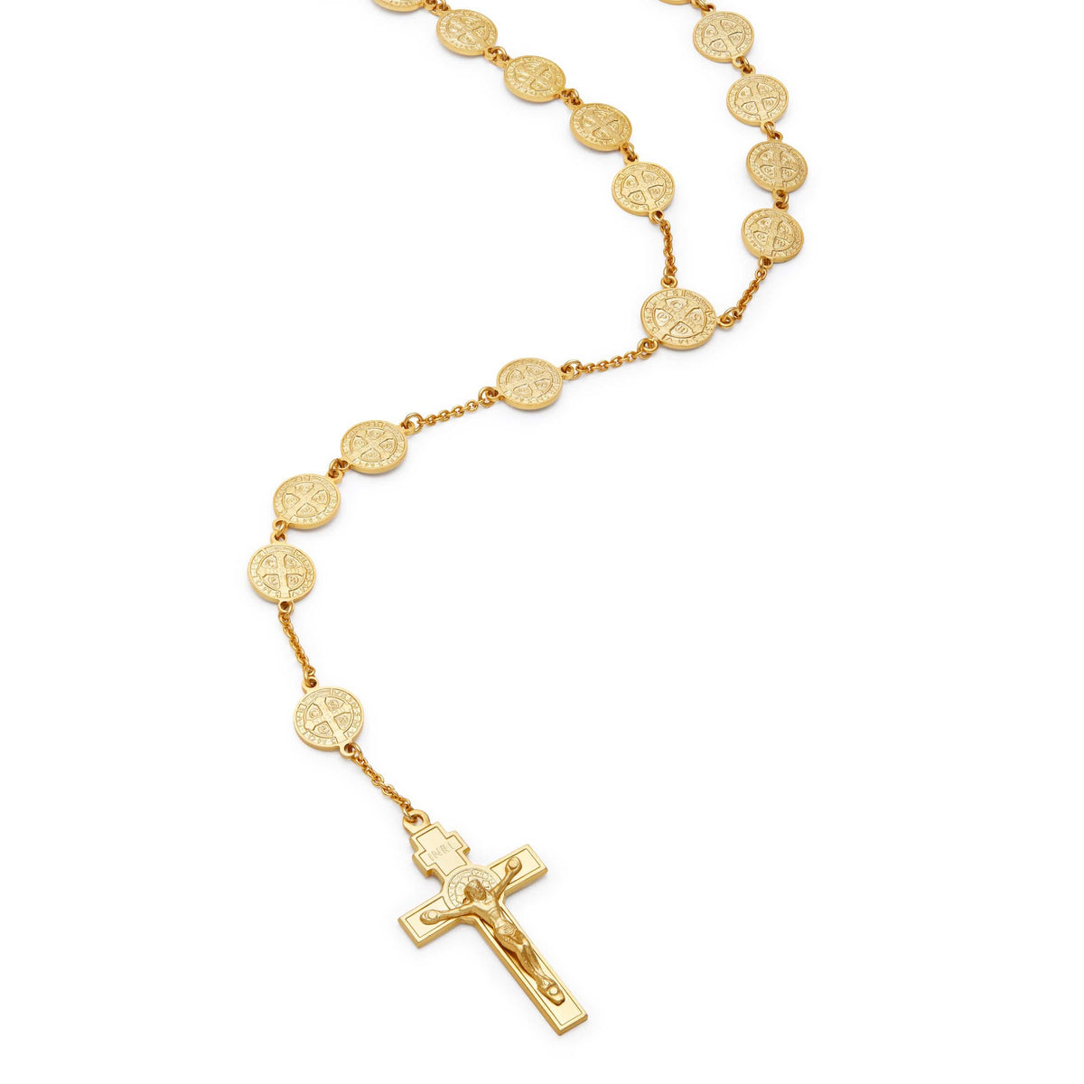 Saint Benedict Silver Rosary
