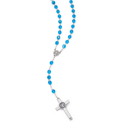 Saint Benedict Turquoise Crystal Rosary