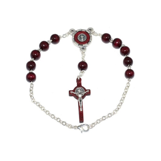 Saint Benedict Wooden Decade Rosary