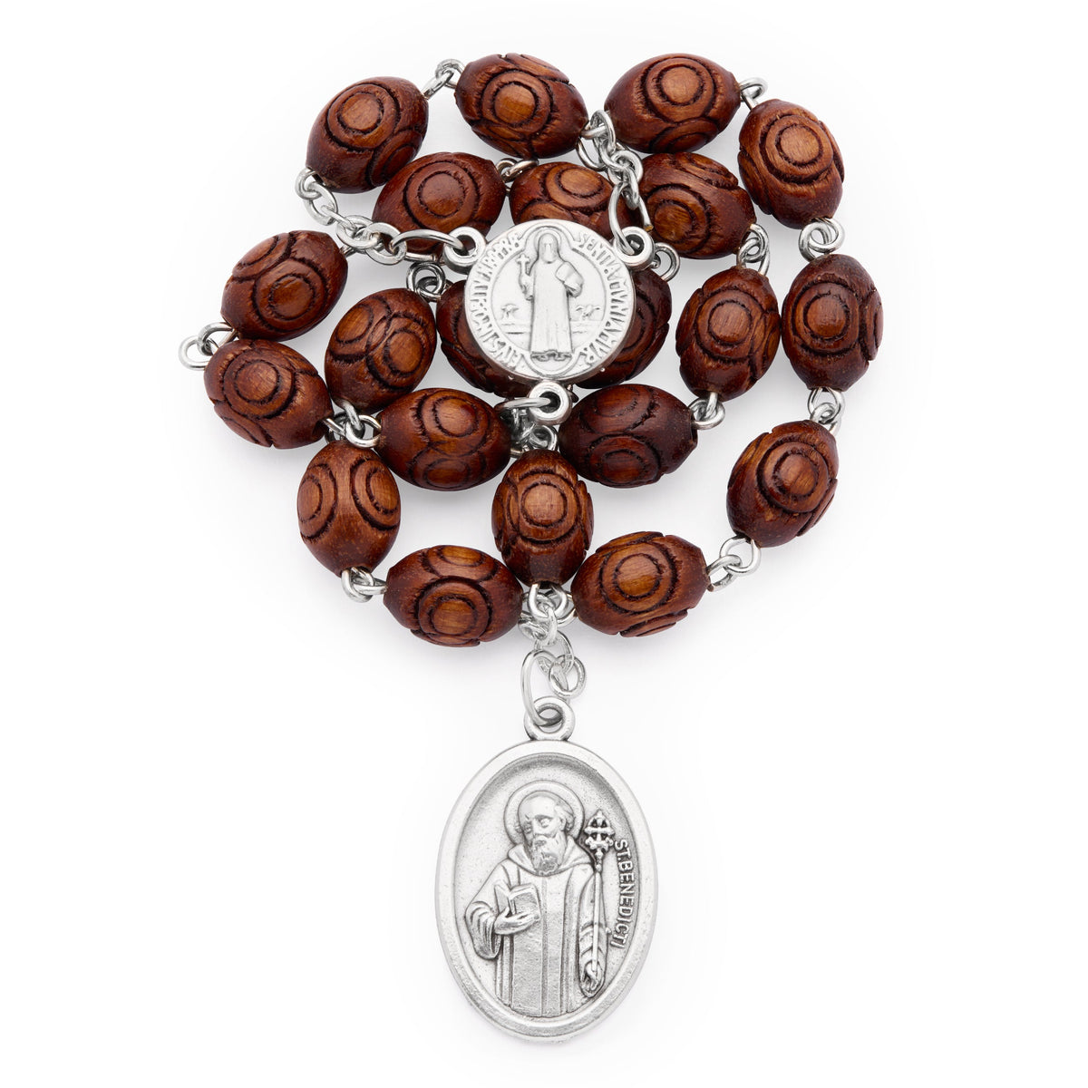 Saint Benedict Wooden Devotional Rosary